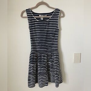 Blue / white striped dress